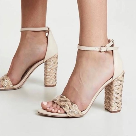 Sam Edelman Yoana Metallic Rafia Sandal - Picture 1 of 13